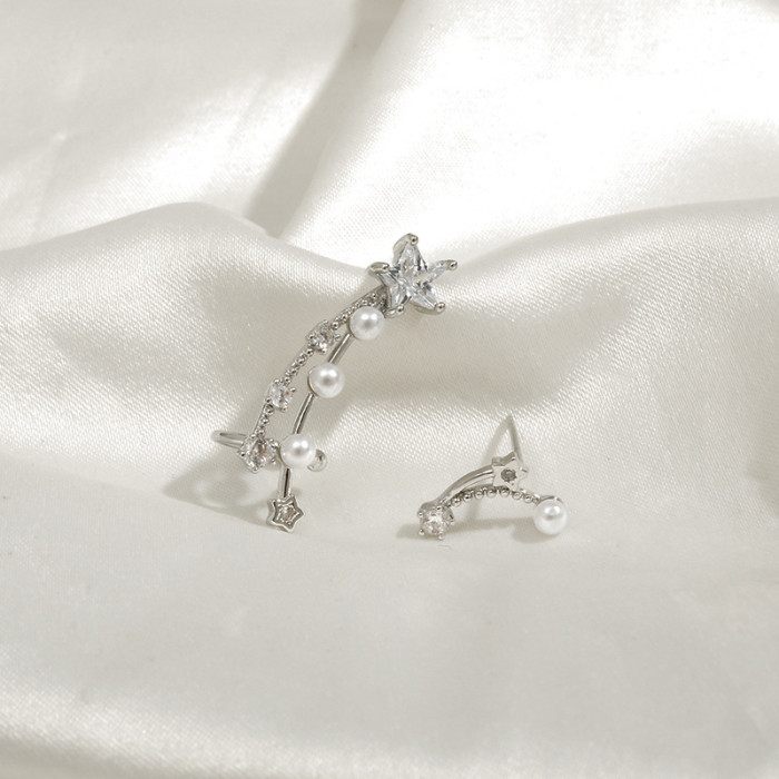 Wholesale New OL Zircon Cute Women Earring Sterling Silver Needle Earrings Ear Studs Jewelry Gift
