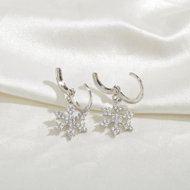 Wholesale Earrings Snowflake 2021 New Women's Autumn/Winter Earrings Jewelry Gift