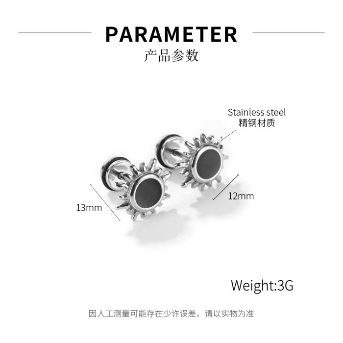 Wholesale Ornament Sun Stainless Steel Earrings Titanium Steel New Studs Fashion Jewelry Gift