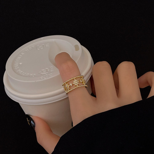 Wholesale Eight Awn Star Ring Women Girl Lady Open Adjust Finger Ring Dropshipping Jewelry Gift