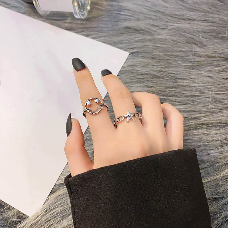 Wholesale Ring Fashionable Adjust Finger Ring Women Girl Lady Letter Ring Dropshipping Jewelry Gift