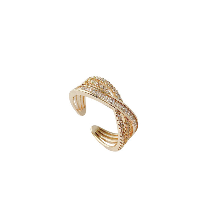 Wholesale Zircon Cross Ring Female Women Girl Index Finger Rings Jewelry Gift