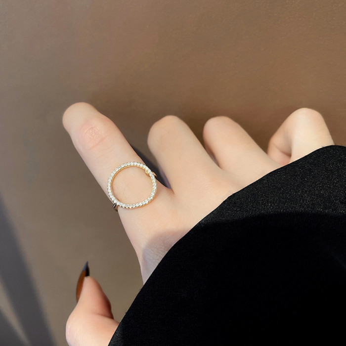 Wholesale Geometric Circle Ring Female Women Girl Index Finger Ring Jewelry Gift