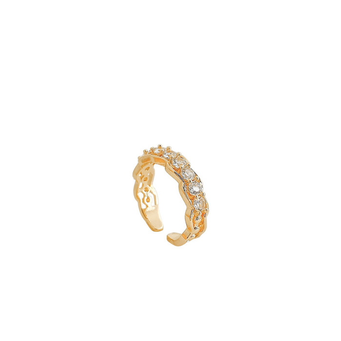 Wholesale Zircon Ring Female Women Girl Stylish Adjust Opening Forefinger Ring Jewelry Gift