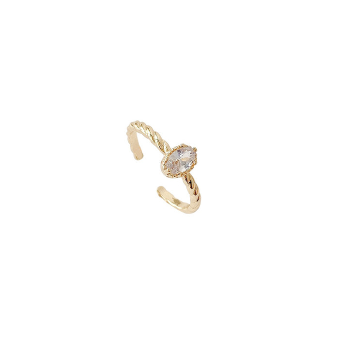 Wholesale Zircon Ring Female Women Girl Adjust Open Ring Fashion Ring Jewelry Gift