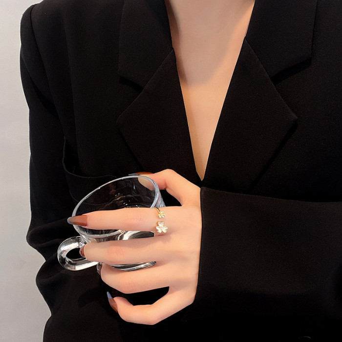 Flower Ring Open Adjust Ring for Women New Index Finger Ring Wholesale