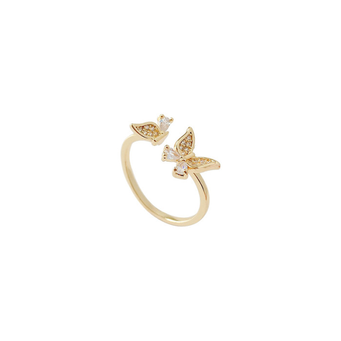 Butterfly Open Adjusting Ring Female Index Finger Ring Wholesale
