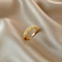 Open Adjust-End Zircon Ring Adjustable Ring Female Hand Jewelry