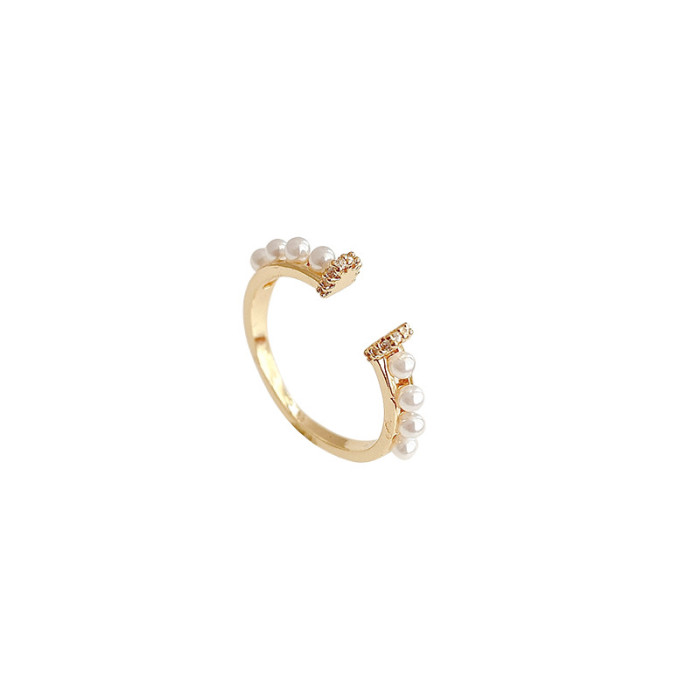 Pearl Ring Female Index Finger Ring Open Adjust Ring Wholesale