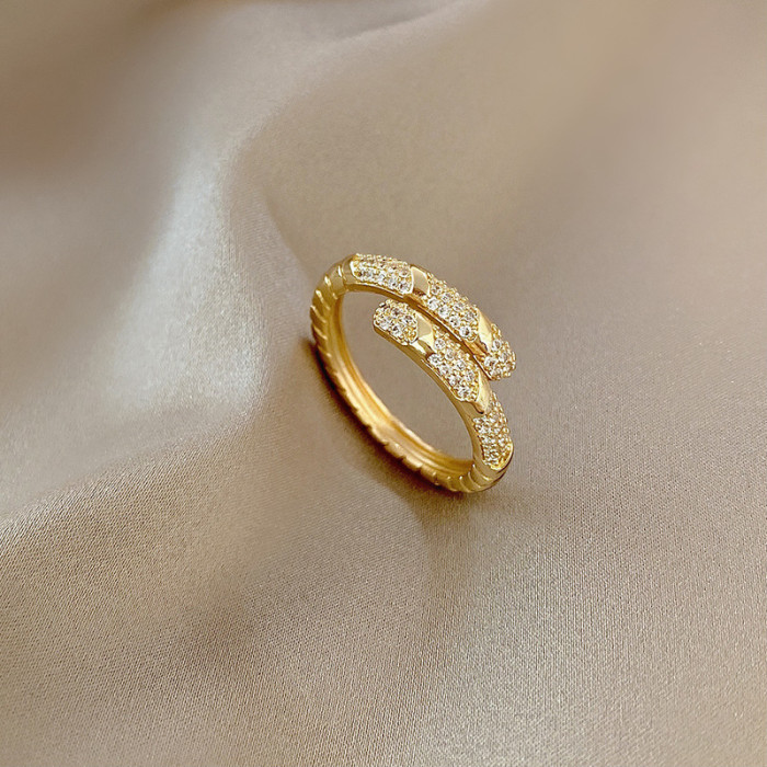 Open Adjust Index Finger Ring Fashion Golden Cudgel Ring Women