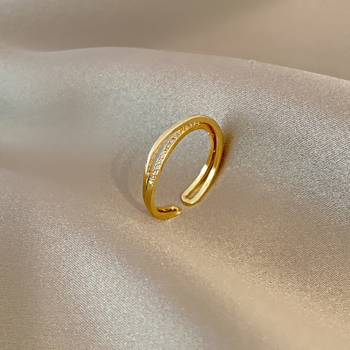 Cross Simple Bracelet Ring Female Open Adjusting Adjustable Ring Ring Wholesale
