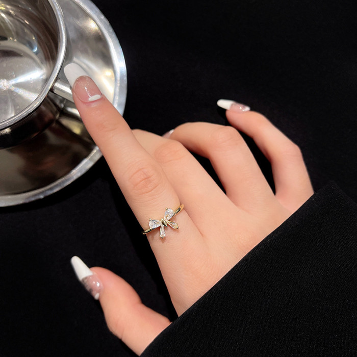 Butterfly Open Adjusting Ring Women Index Finger Ring Wholesale