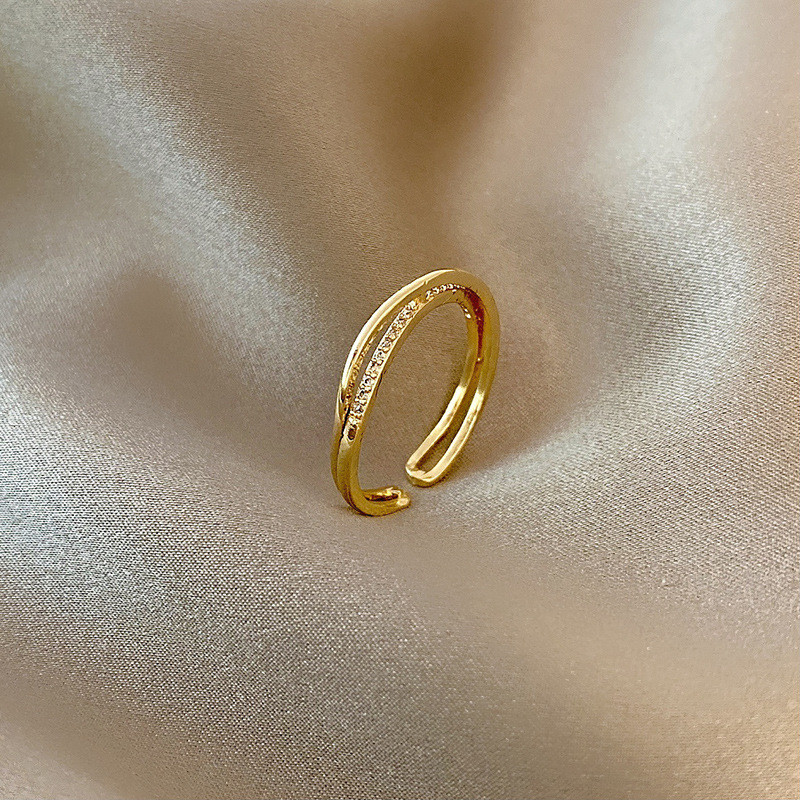 Cross Simple Bracelet Ring Female Open Adjusting Adjustable Ring Ring Wholesale