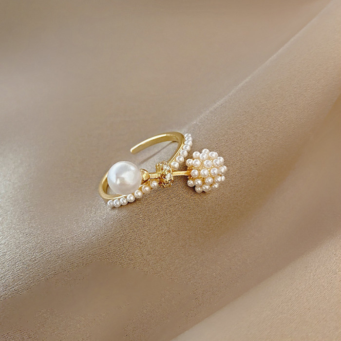 Open Adjust Ring Female Pearl Index Finger Ring Wholesale