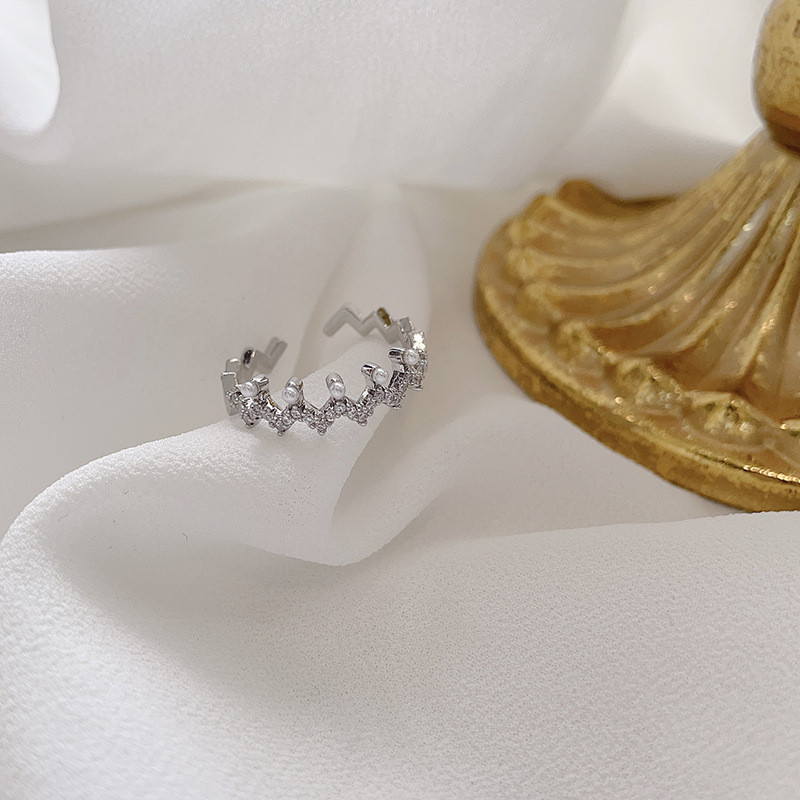 Crown Ring Female Stylish Open Adjusting Ring Accessories
