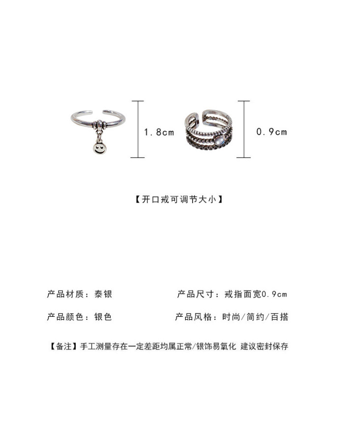 Jack Purcell Face Index Finger Ring Female Ring Wholesale