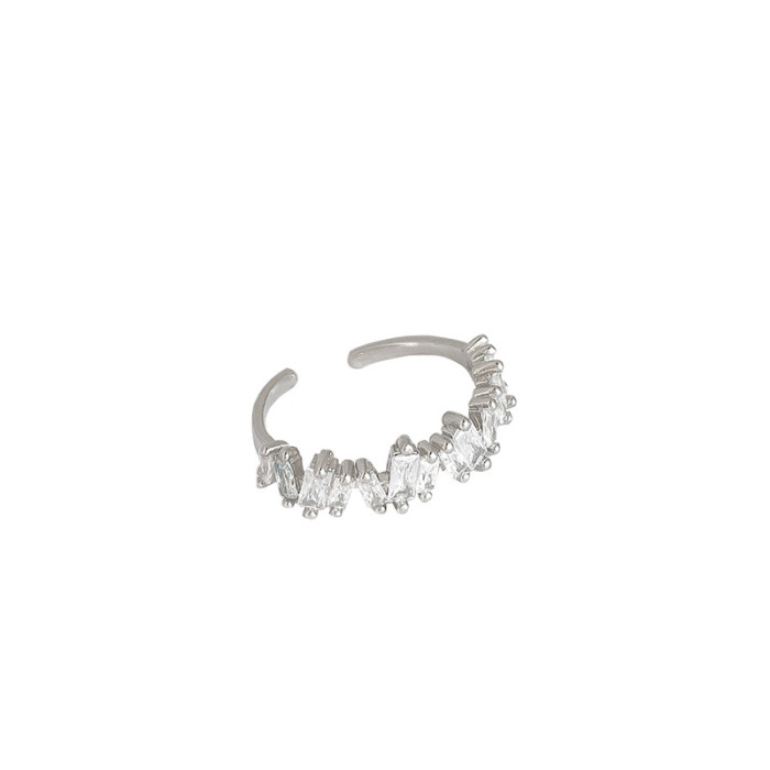 Index Finger Ring Irregular Open Adjust-End Zircon Ring Women Wholesale
