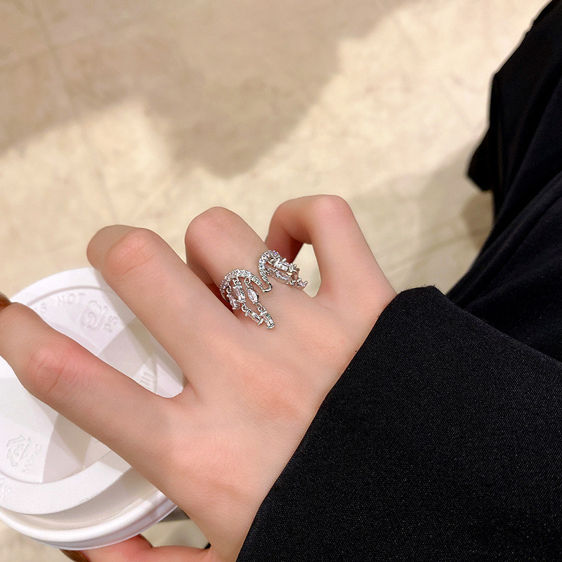 Ring Female Ring Fashion Zircon Ring Index Finger Ring Wholesale