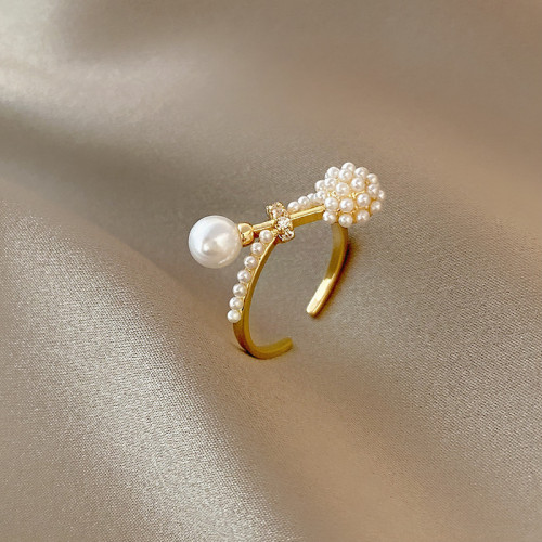 Open Adjust Ring Female Pearl Index Finger Ring Wholesale