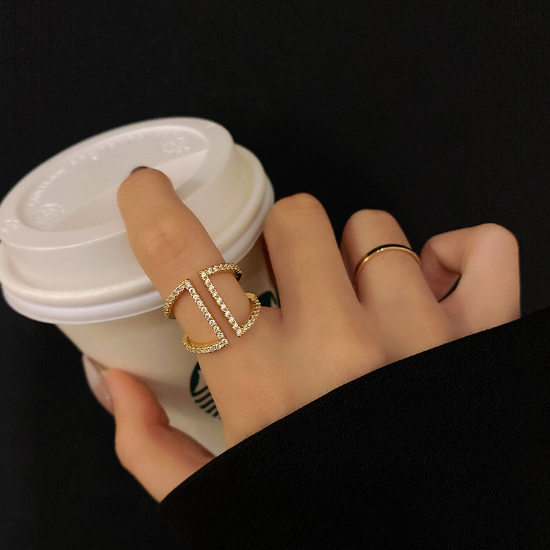 Wholesale Two-Piece Ring Female Simple Bracelet Ring Hand Jewelry Wholesale Jewelry Gift