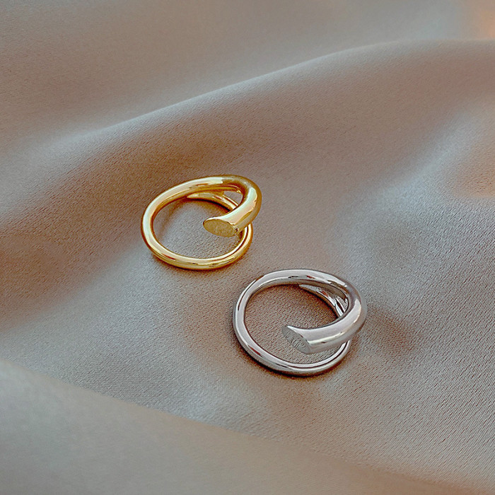 Wholesale Metal Winding Simple Bracelet Index Finger Ring Adjust Index Finger Ring Jewelry Women Gift