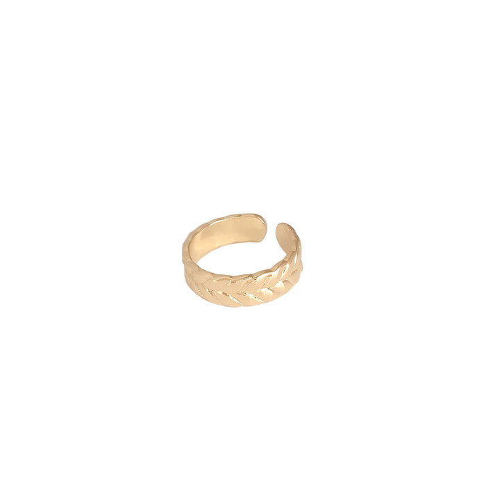 Wholesale Leaf Pattern Ring Adjust Stylish Opening Forefinger Ring Jewelry Women Gift