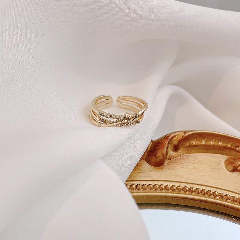 Wholesale Index Finger Ring Adjust Opening Zircon Ring Jewelry Women Gift