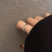 Wholesale Leaf Pattern Ring Adjust Stylish Opening Forefinger Ring Jewelry Women Gift