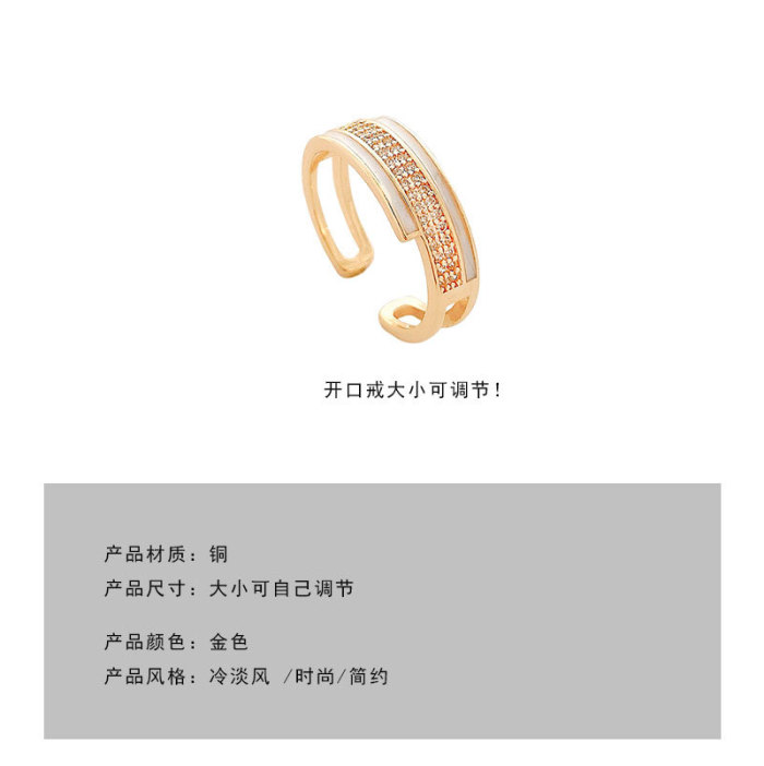 Wholesale Open-End Zircon Ring Women's Stylish Index Finger Ring Jewelry Women Gift