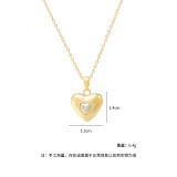 Wish Amazon Hot Sale Love Necklace Women Style Peach Heart Chorker Jewelry Ornament