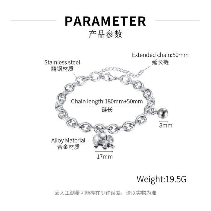 304 Stainless Steel Link Cable Chain Bracelets for Women Men  Silver Color Oval Bracelet Jewelry Gift 1180