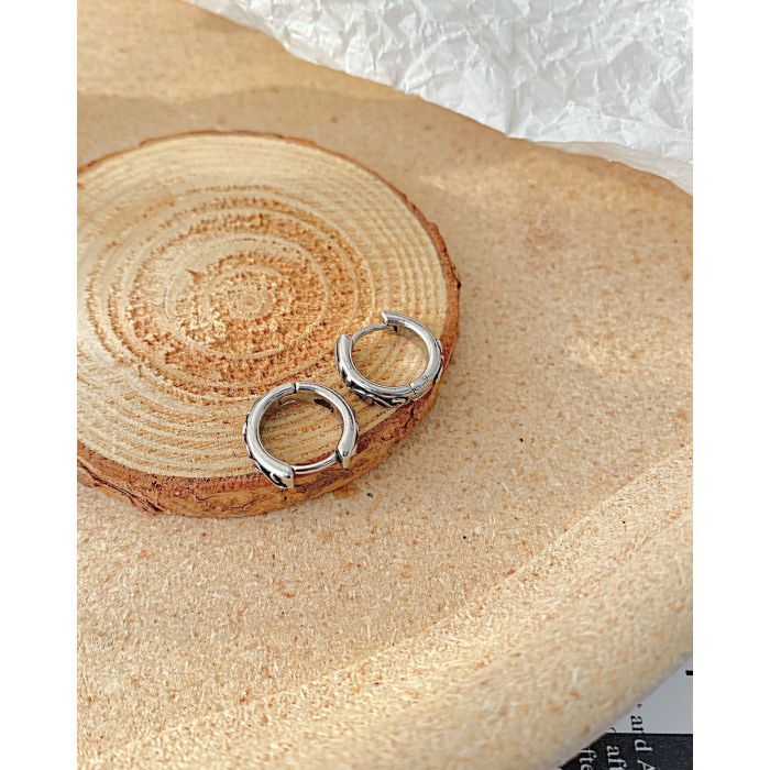 Small Round Earrings 316L Stainless Steel Earrings for Women Men Ear Clip Simple Circle Earrings Statement Jewelry