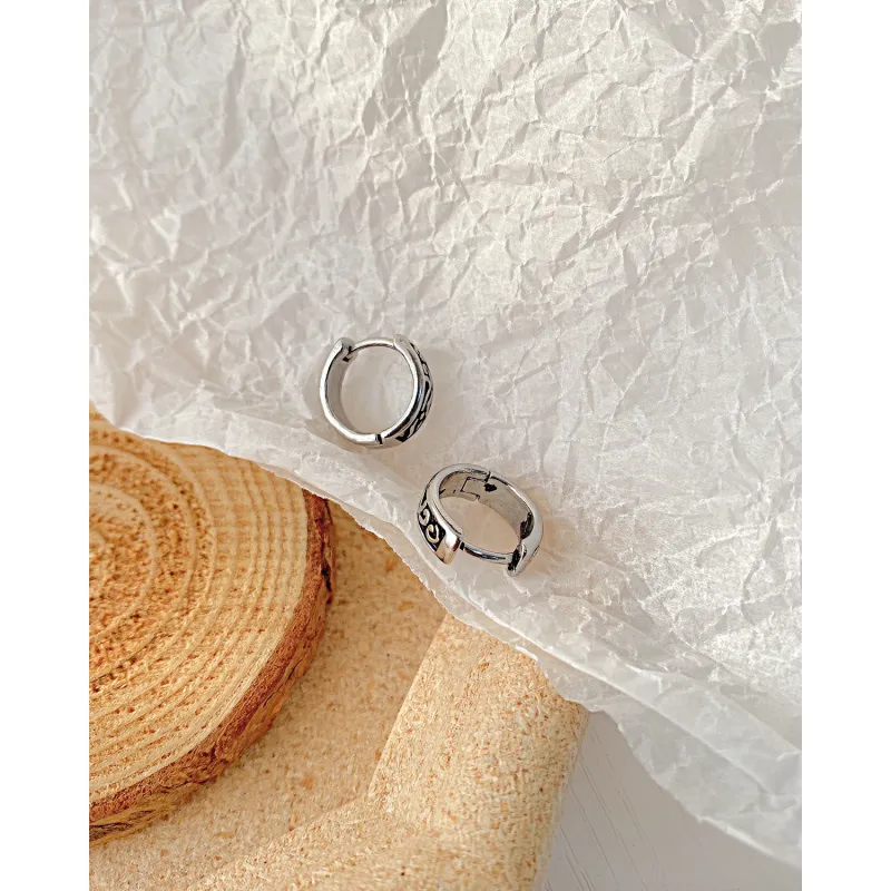 Stainless Steel Hoop Earrings For Women Circle Round Ring Earrings Smooth Fashion Jewelry Party Gift