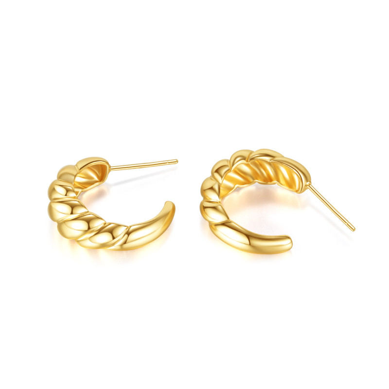 Fashion Punk Style Big Metal Great Wall Hoop Earrings For Women Jewelry