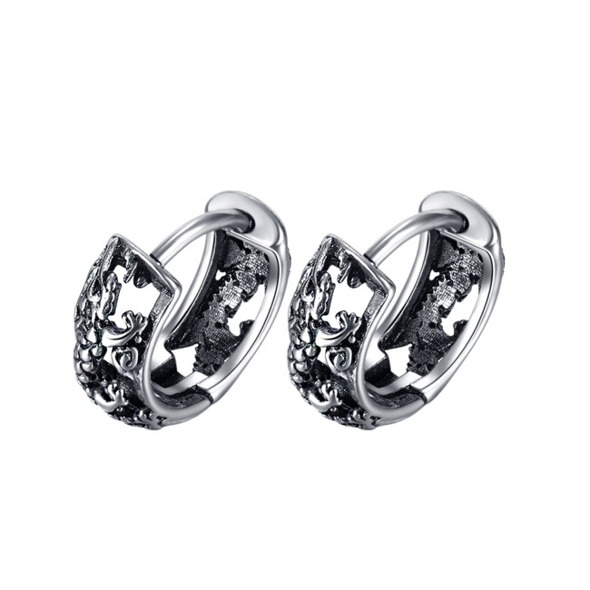 Man Stainless Steel Small Hoops Earring Piercing Ear Cartilage Tragus Simple Thin Circle Anti-allergic Ear Buckle