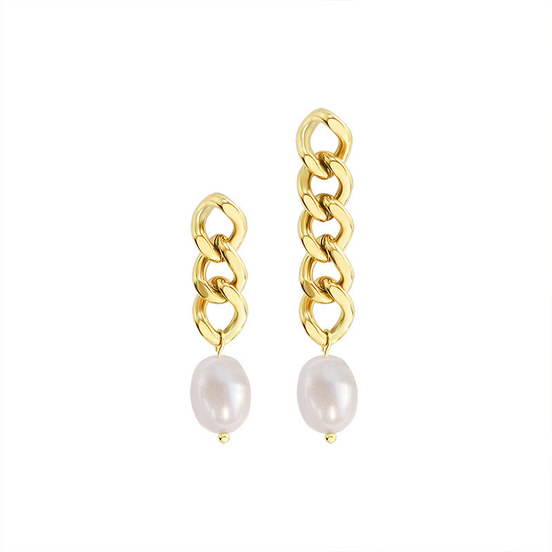 Simulated Pearl Drop Earrings For Women Gold Color Long Chain Earring Female Party Jewelry Gift