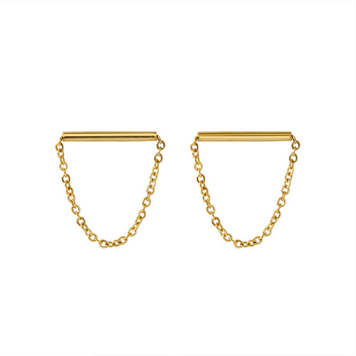 Trendy Fashion Tassel Chain U Earrings for Women Vintage Geometric Earring