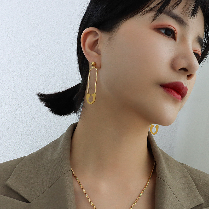 New Design Pin Dangle Earring For Woman Fashion Korean Jewelry Luxury Sexy Girl's Party Wear Earrings