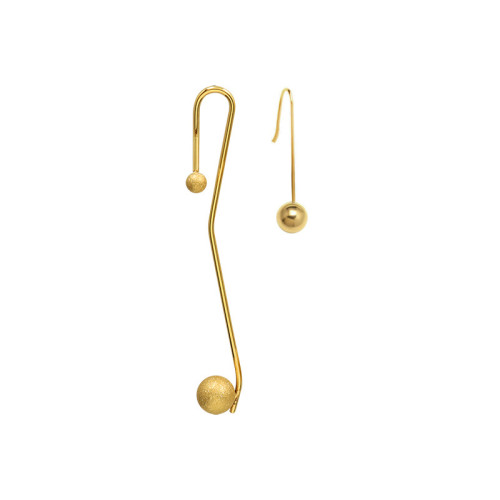 Ball Dangle Earrings Rose Gold Color Dot Earings Drop Earrings for Women Long Earring Jewelry