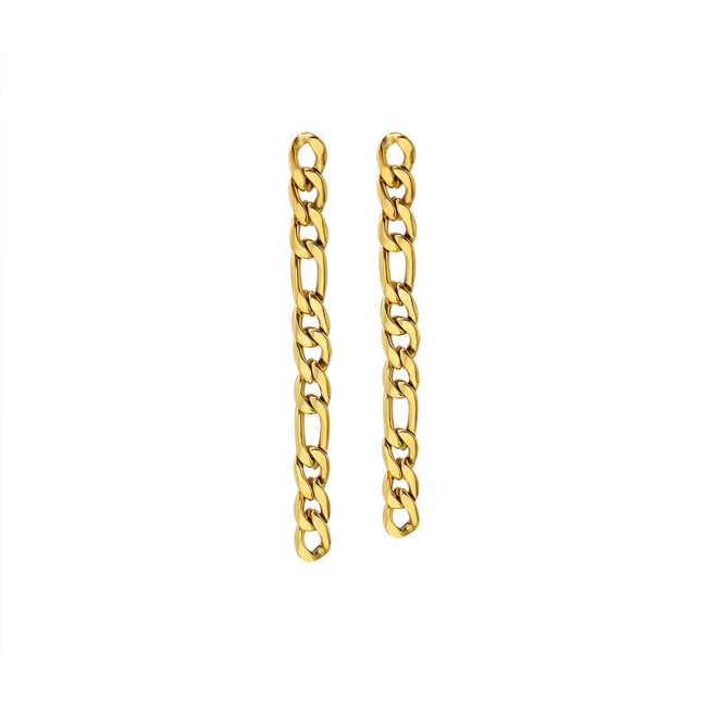 Thick Chain Long Earrings for Women Hip Hop Punk Dangle Earring Gold Metal Geometric Tassel Pendant Wholesale