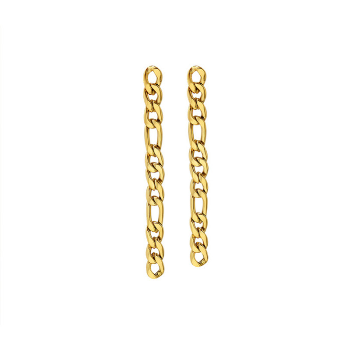 Thick Chain Long Earrings for Women Hip Hop Punk Dangle Earring Gold Metal Geometric Tassel Pendant Wholesale