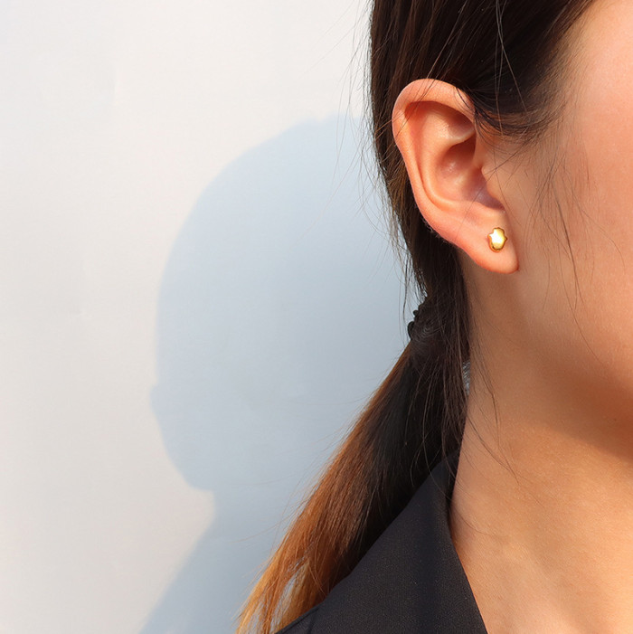 Star Earrings Cute Flower Stud Earring Black Earings Stainless Steel Earrings for Women Statement Jewelry Wholesale