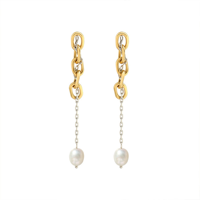 Pearl Beads Tassel Earrings for Women Gold Chain  Jewelry Ladies Charms Earring Gift
