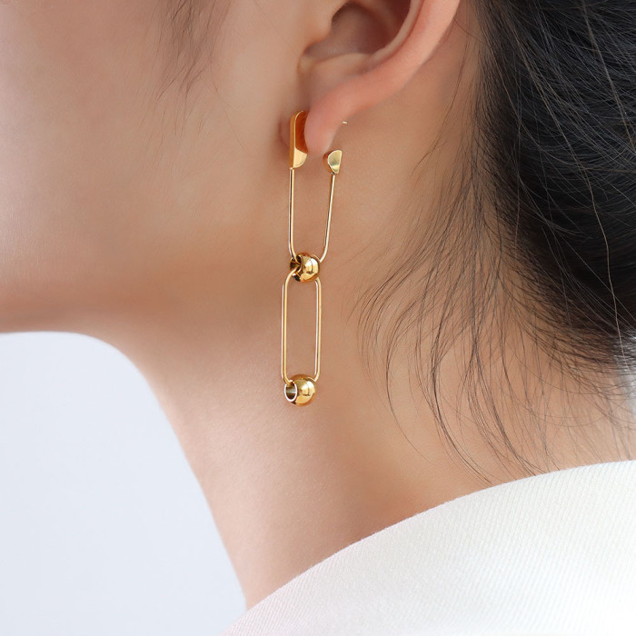 New Punk Style Pin Ball Hoop Earrings Hot Wholesale Pin Pendant  Clip Unisex for Party