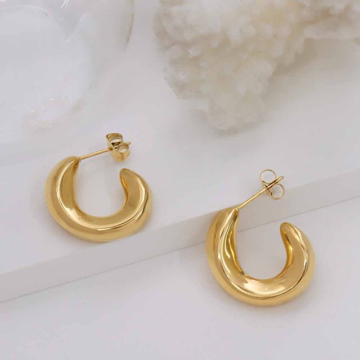 Korean Jewelry C Shape Earrings Cute Earrings Women Jewelry Girl Student Best Gifts
