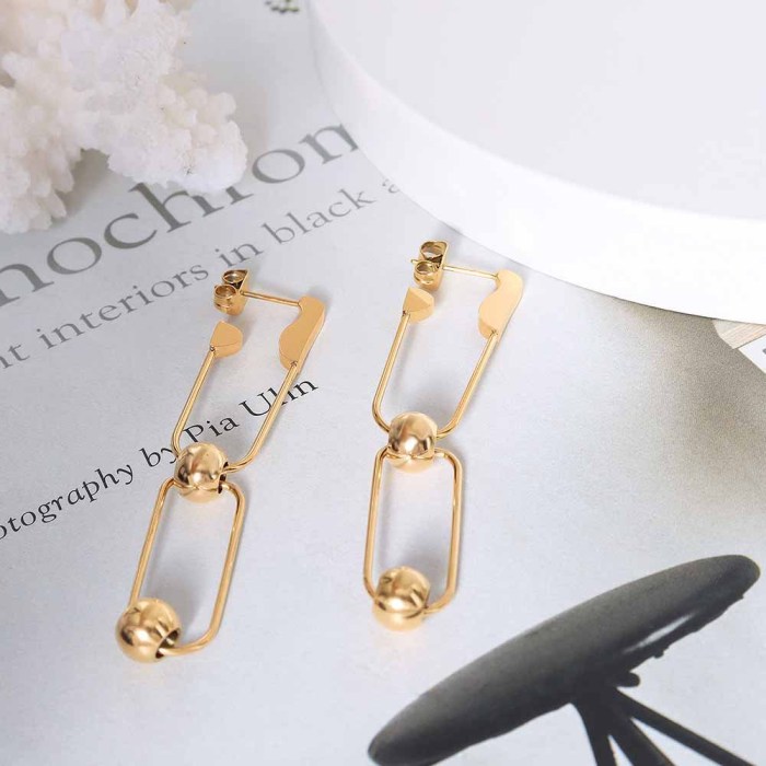 New Punk Style Pin Ball Hoop Earrings Hot Wholesale Pin Pendant  Clip Unisex for Party