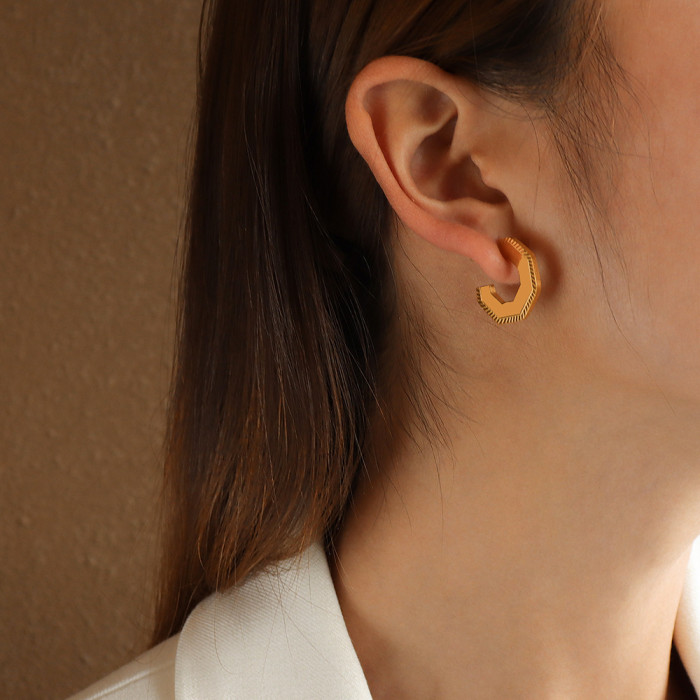 Gold Color Hoop Earring for Women Earrings New Fashion Jewelry Model