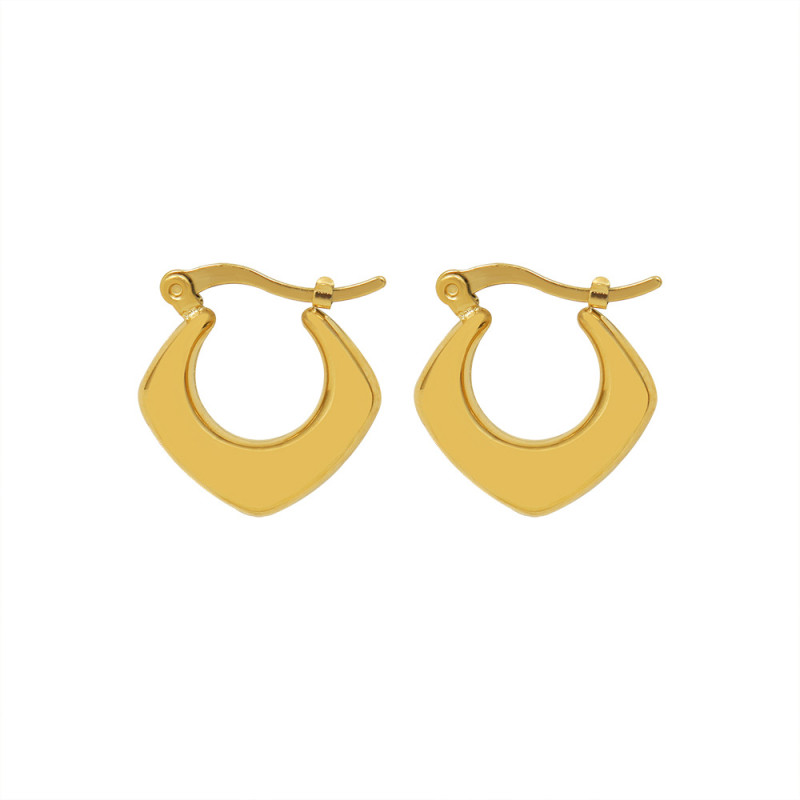 Square Mini Hoop Earring Women Open Geometric Minimalist Earrings for Her Gift