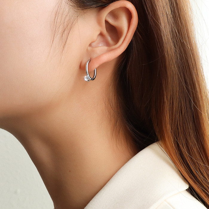 Zircon Hoop Earring for Women Small Hoop Earrings Jewelry Gifts
