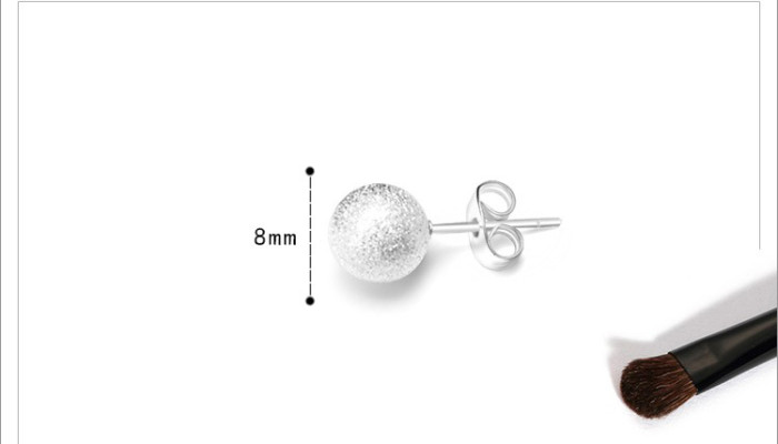 Stainless Steel Mixed Size Frosted Steel Color Stud Earrings For Women Girl